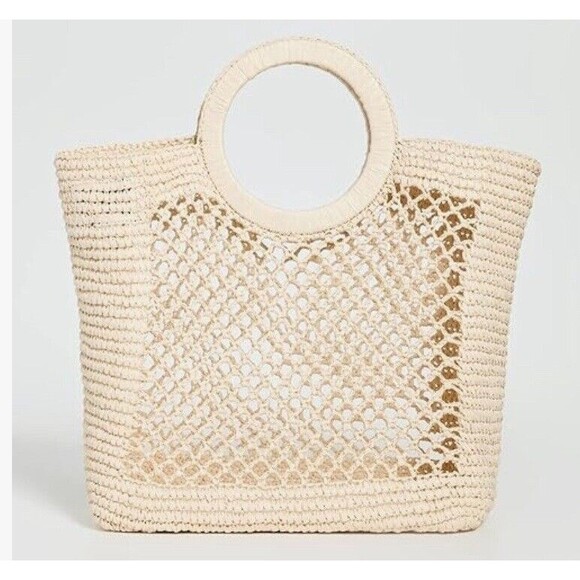 LSpace Woven Raffia Tote Bag Purse Resort Boho Beach - Picture 1 of 9